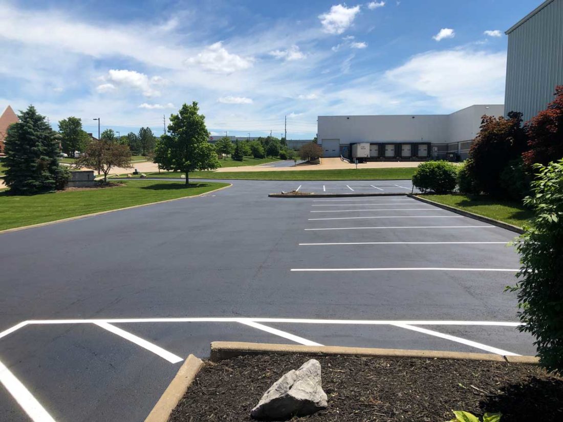 Sealed Seal Coating and Striping Parking Lot Commercial